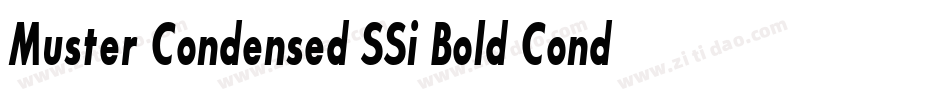 Muster Condensed SSi Bold Condensed字体转换
